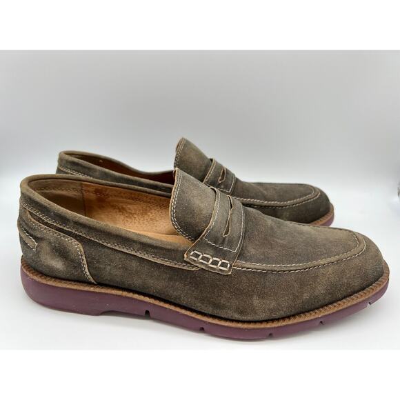 Donald J. Pliner Enzio-Ma Mens Distressed Suede Leather Loafers Size 11 - Picture 1 of 12